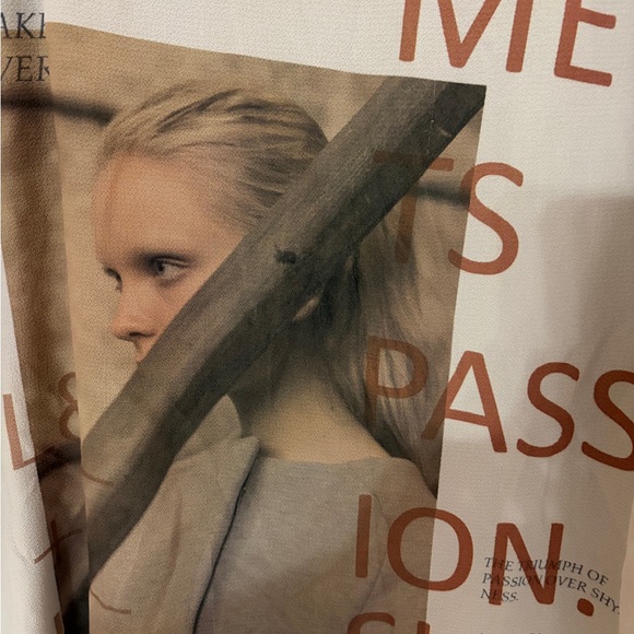 Zara Brown Graphic Long Sleeve Tee - Picture 4 of 7